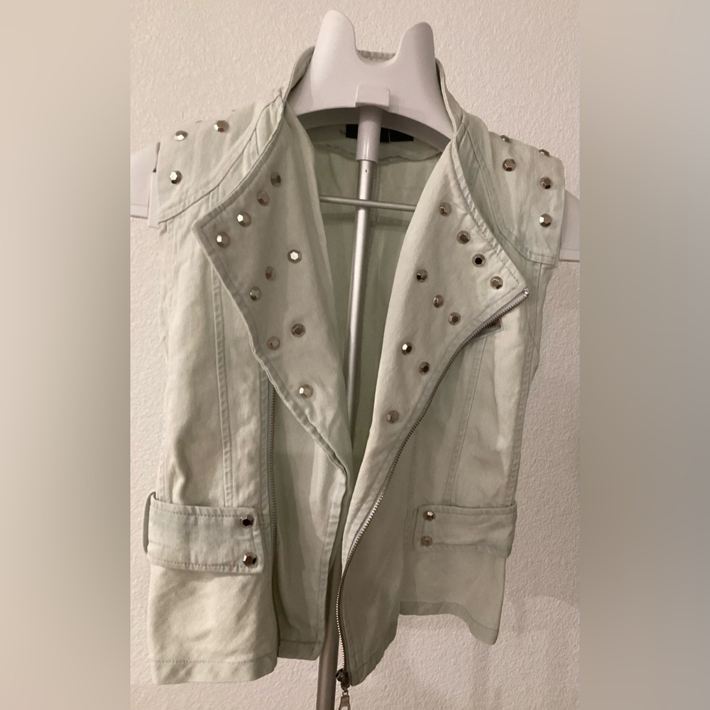 Forever 21 Studded Light Green Vest